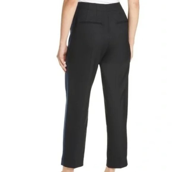 NWTs Club Monaco Wool Blend Tuxedo Black Pant with Blue Stripe - Picture 3 of 6